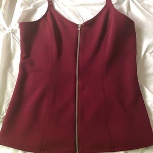 Maroon Express zip up shirt